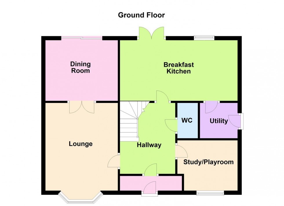 Floorplan for Netherfield Close, Broughton Astley, Leicester