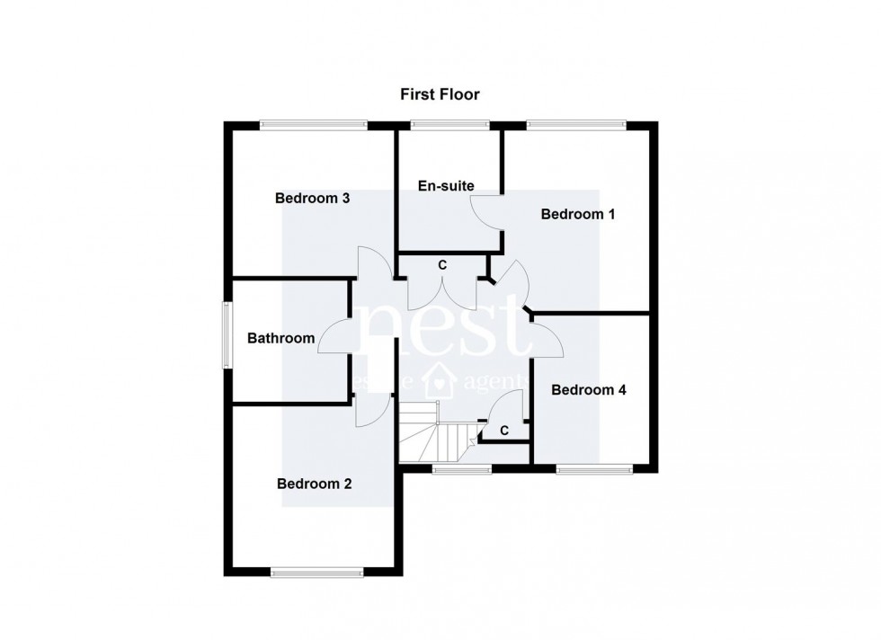 Floorplan for Lavender Close, Blaby, Leicester