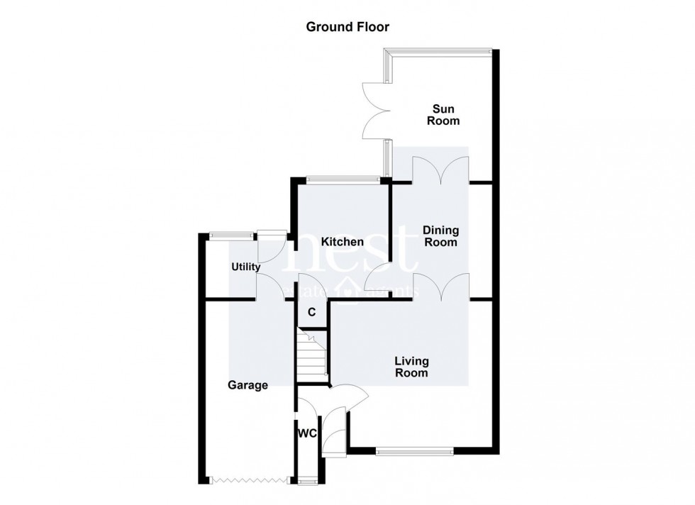 Floorplan for Chantry Close, Huncote, Leicester