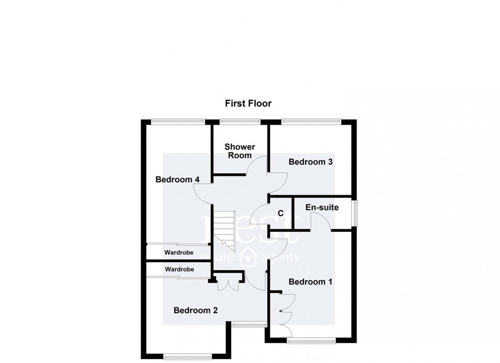 Floorplan for Chantry Close, Huncote, Leicester