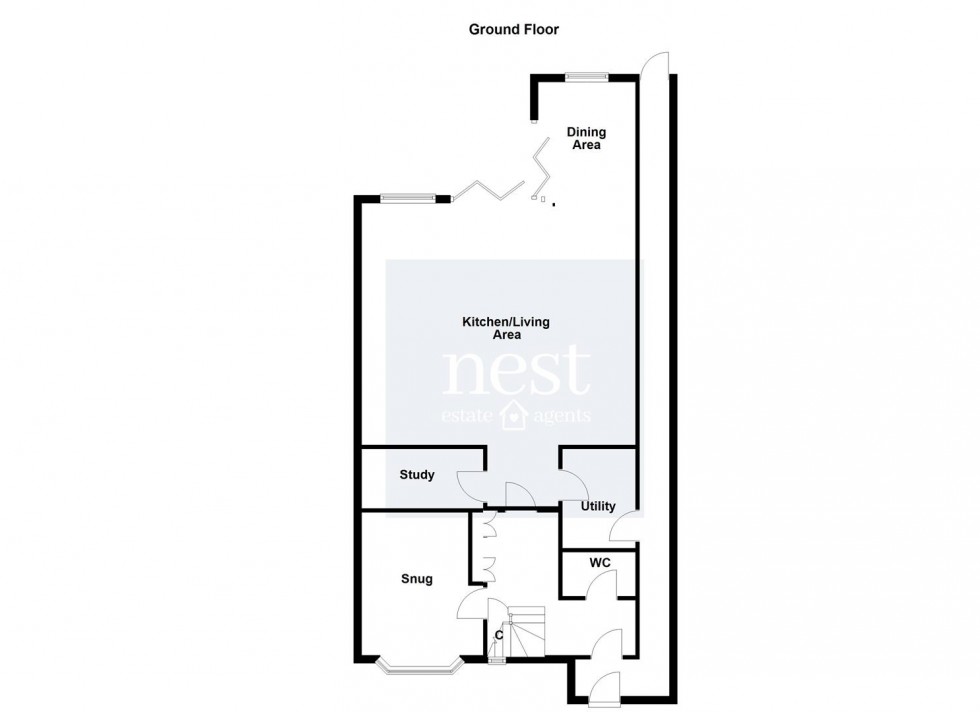 Floorplan for Grange Drive, Glen Parva, Leicester