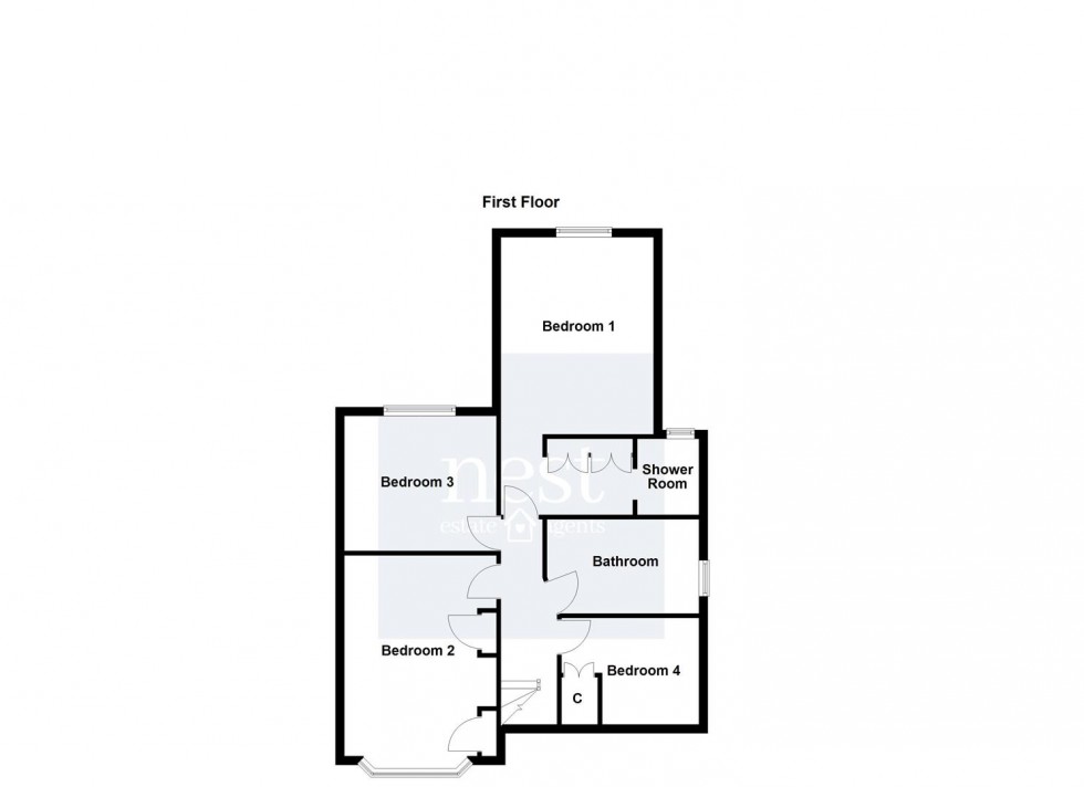 Floorplan for Grange Drive, Glen Parva, Leicester