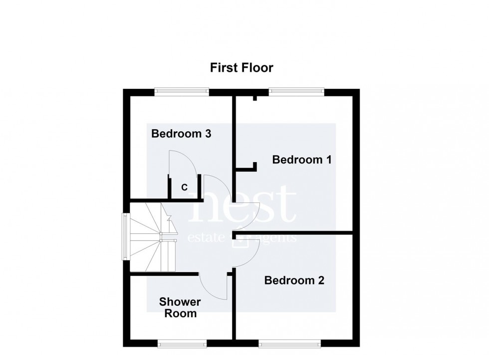 Floorplan for Grosvenor Close, Glen Parva, Leicester