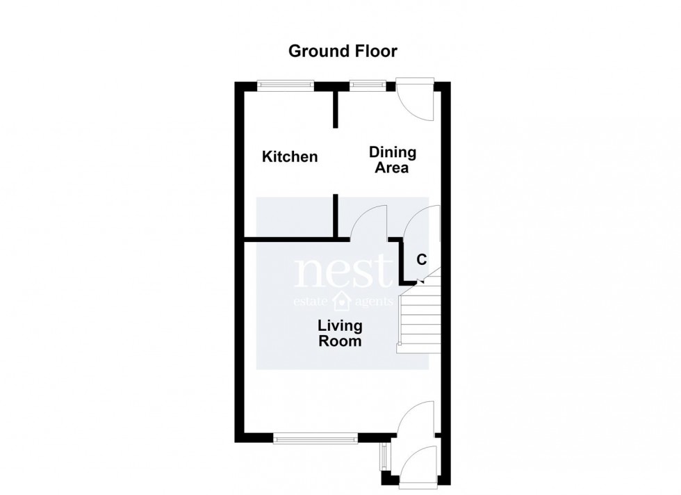 Floorplan for Hewes Close, Glen Parva, Leicester