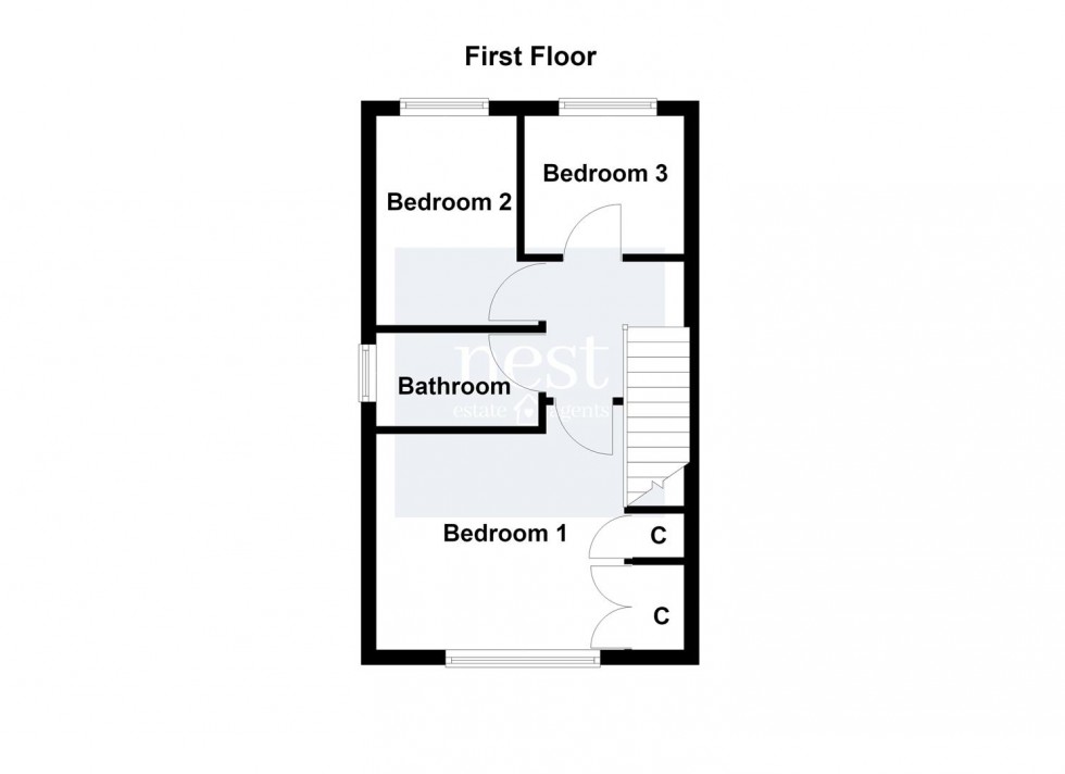 Floorplan for Hewes Close, Glen Parva, Leicester